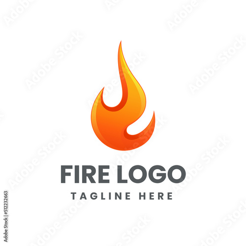 Premium vector 3d fire logo