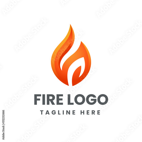 Premium vector 3d fire logo