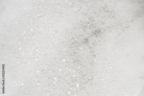 Abstract white soap foam texture background close up