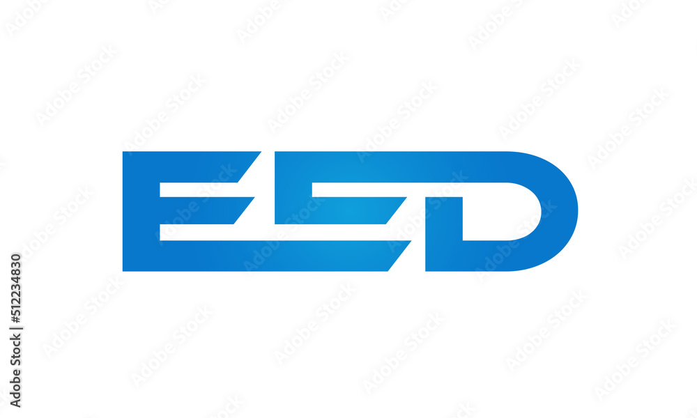 Connected EED Letters logo Design Linked Chain logo Concept Connected EED Letters logo Design Linked Chain logo Concept