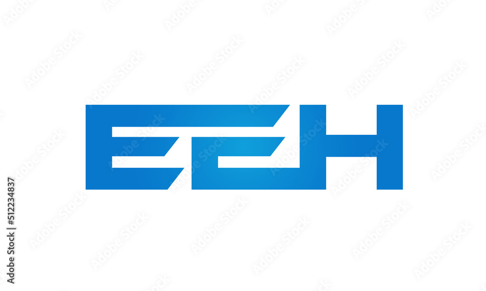 Connected EEH Letters logo Design Linked Chain logo Concept Connected EEH Letters logo Design Linked Chain logo Concept