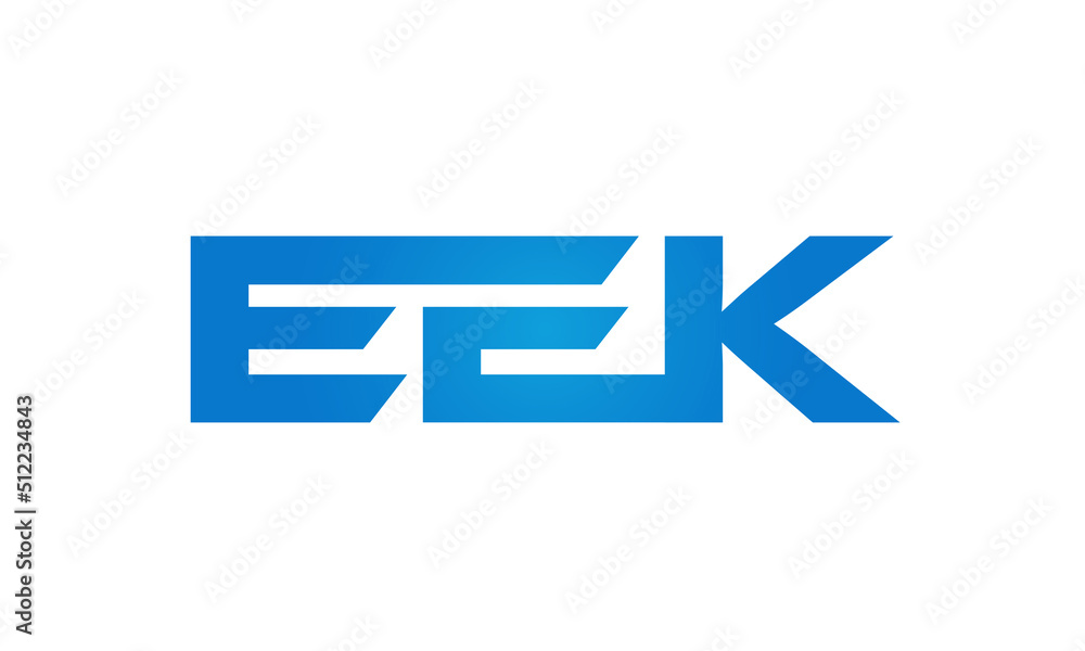 Connected EEK Letters logo Design Linked Chain logo Concept Connected EEK Letters logo Design Linked Chain logo Concept