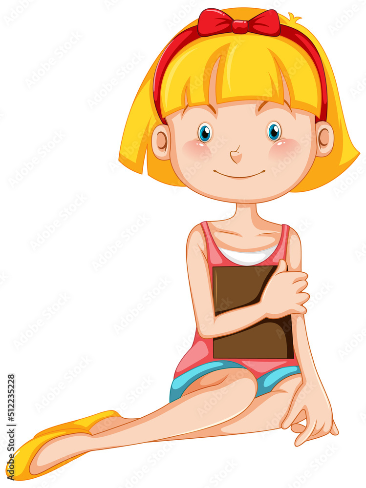 A beautiful girl sitting on the floor holding a book A beautiful girl sitting on the floor holding a book