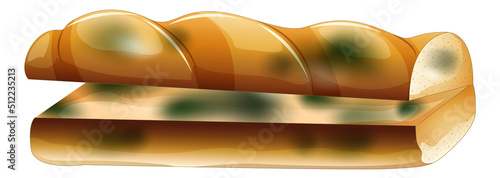 Inedible bread with mould