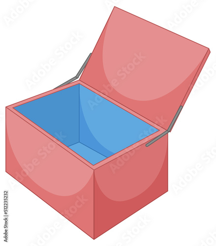 Open box on white background
