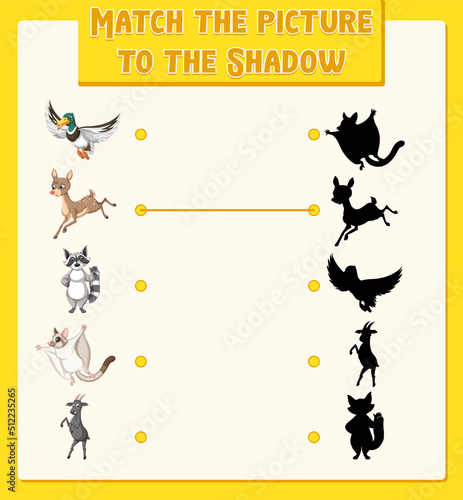 Shadow matching game template