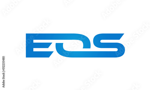 Connected EOS Letters logo Design Linked Chain logo Concept 