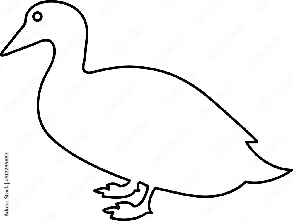 duck icon symbol sign vector line art on white background..eps duck icon symbol sign vector line art on white background..eps