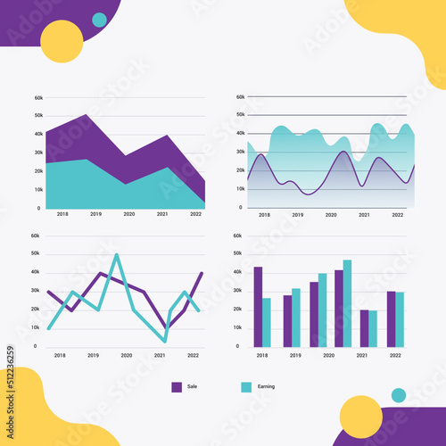 Set of colorful inforgraphics flow charts vector illustration design 