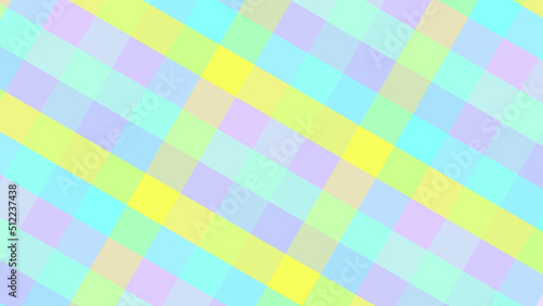 Colorful pastel checkered pattern background. Vector illustration cute wallpaper © iamskyline