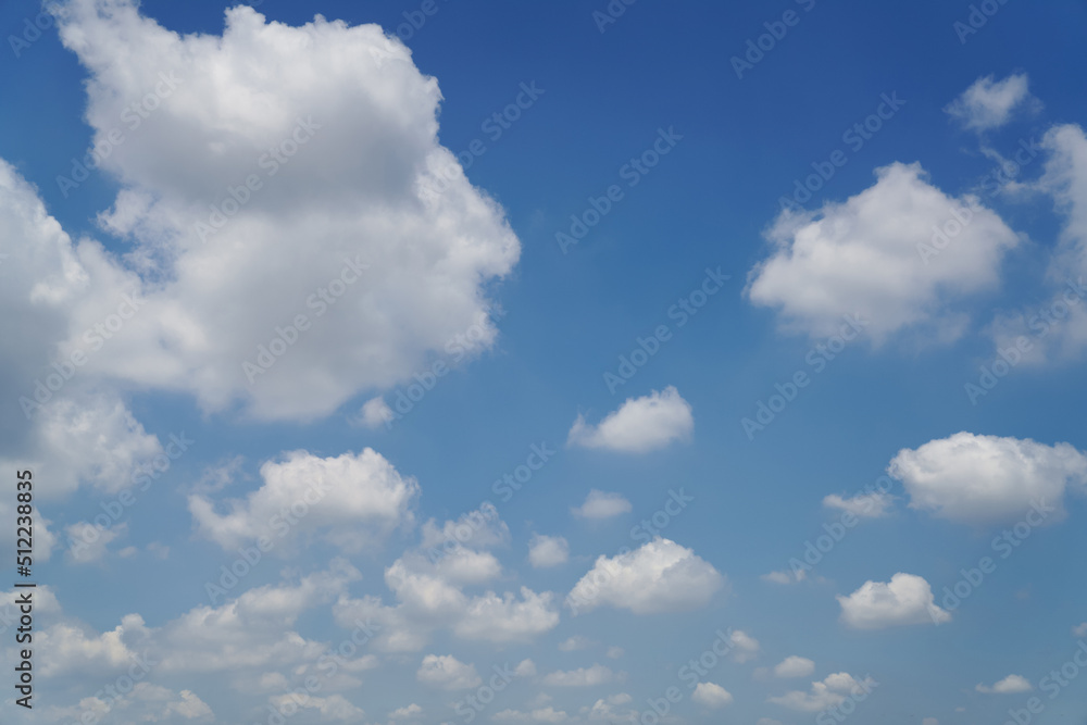 White clouds are floating in the blue sky White clouds are floating in the blue sky