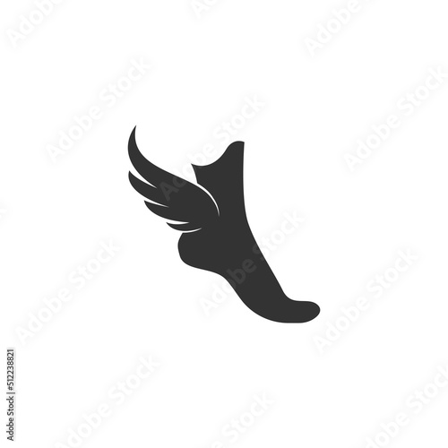 Foot, footprint icon logo template
