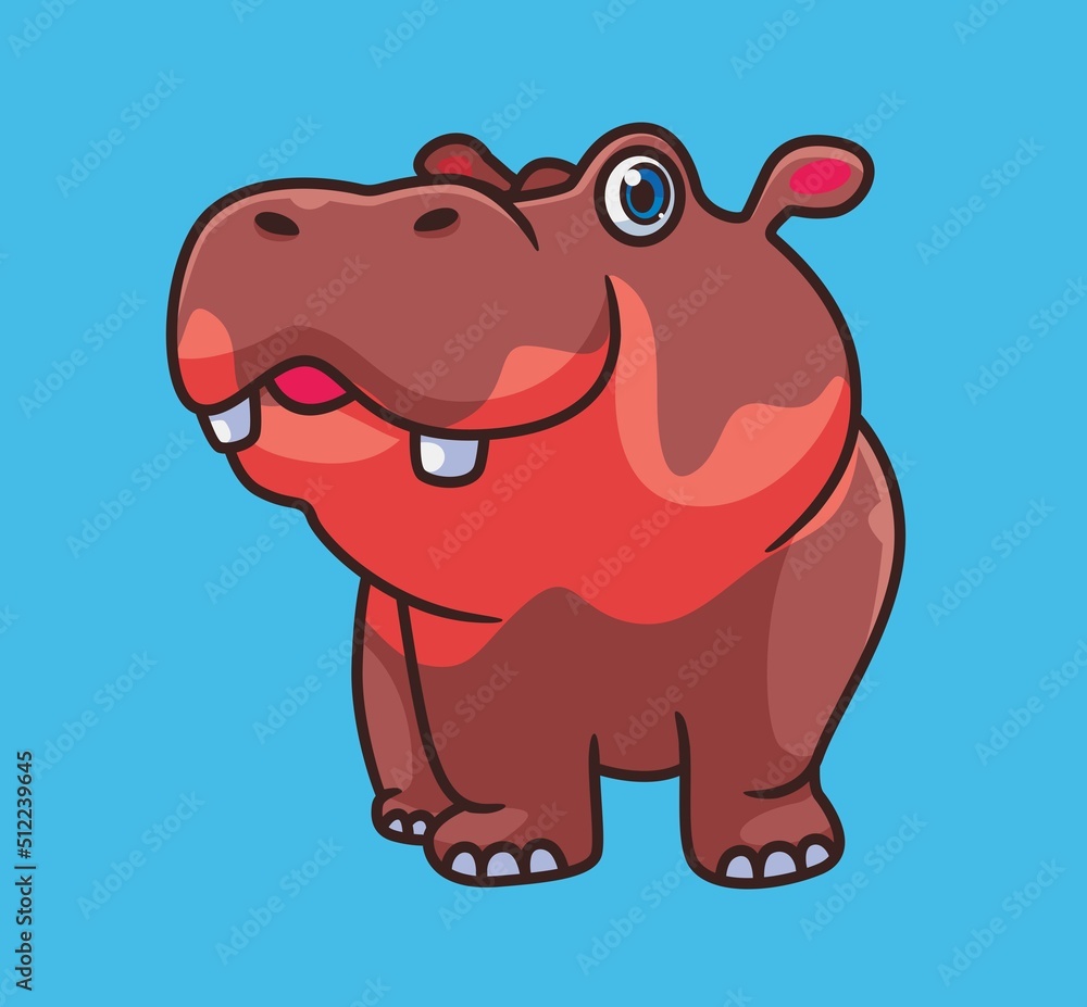 cute sweet hippo. isolated cartoon animal illustration. Flat Style Sticker Icon Design Premium Logo vector. Mascot Character cute sweet hippo. isolated cartoon animal illustration. Flat Style Sticker Icon Design Premium Logo vector. Mascot Character