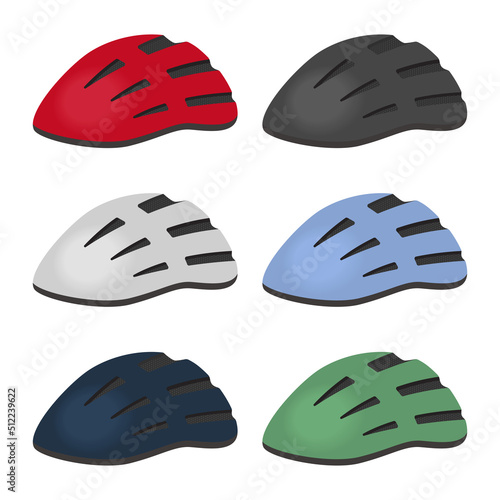 自転車用ヘルメットのイラスト