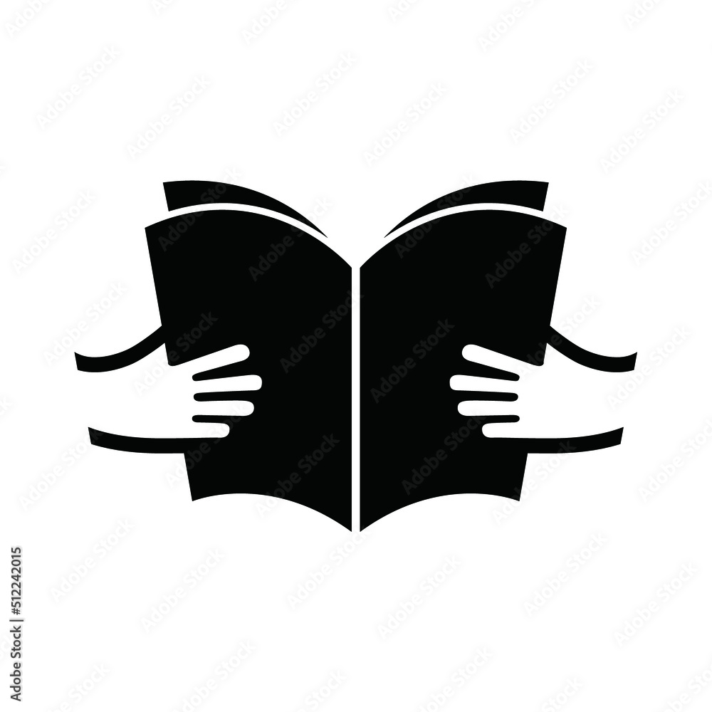 reading book vector illustration. hand holding book vector reading book vector illustration. hand holding book vector