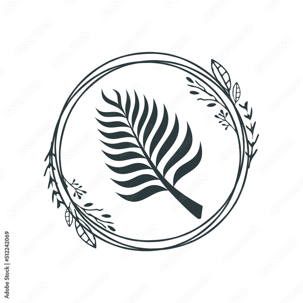 Obraz premium flower and leaf decorative ornament vector