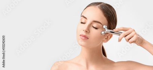 Beautiful woman with facial...