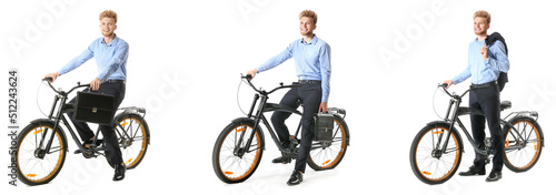 Set of young businessman wi...