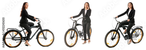 Set of young businesswoman ...