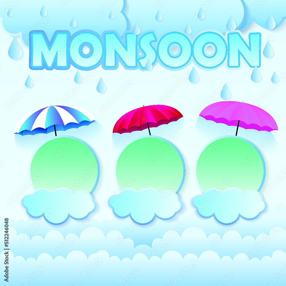 Monsoon season umbrella design template, winner announcement Monsoon season umbrella design template, winner announcement