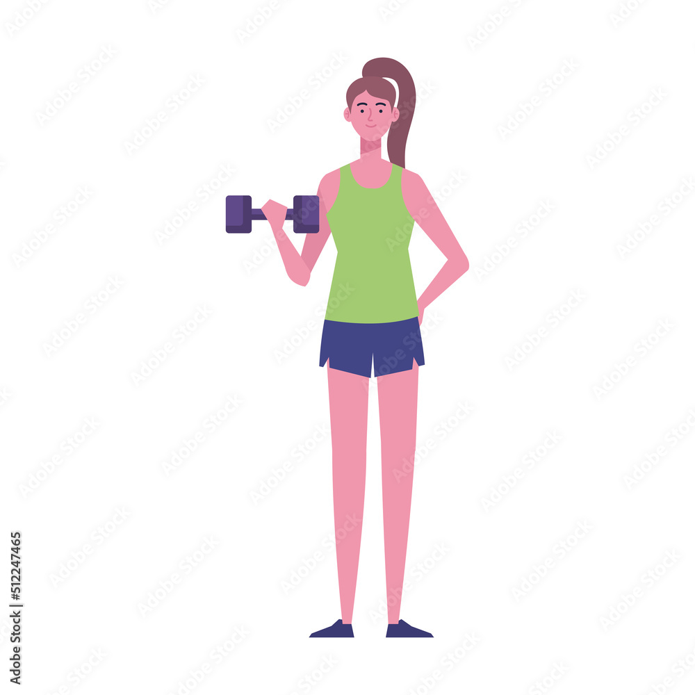 woman lifting dumbbell woman lifting dumbbell