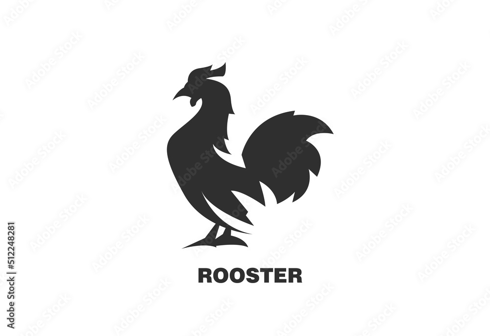 Fototapeta premium Head Rooster Logo Vector Template Design Illustration
