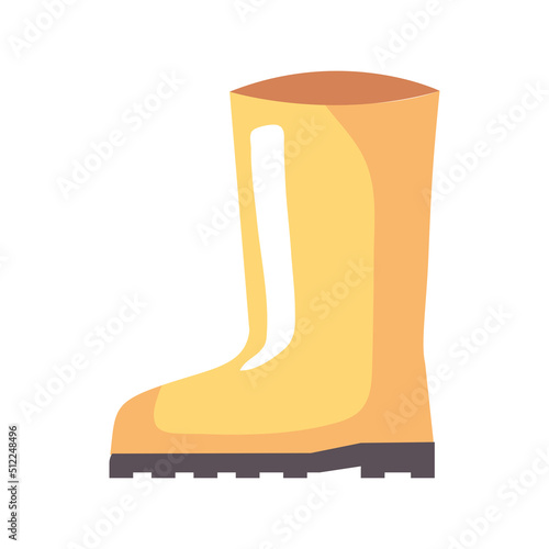 yellow rubber boot shoe