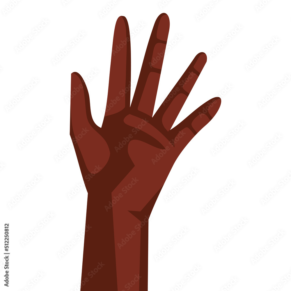 afro hand human up
