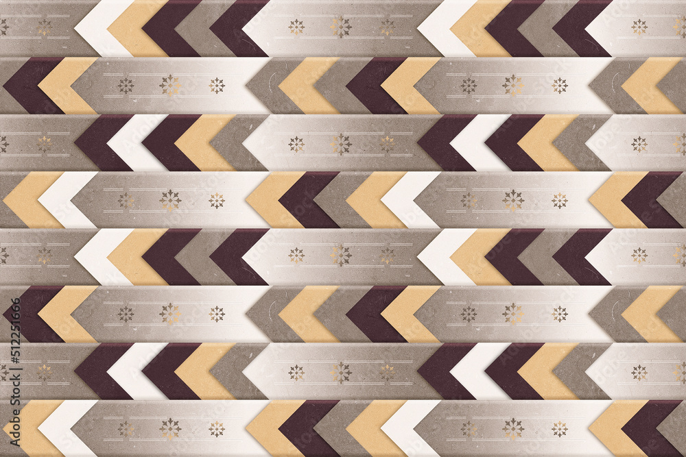 Colorful digital wall tiles for bathroom. Stock Illustration | Adobe Stock