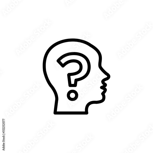 question icon flat style trendy stylist simple