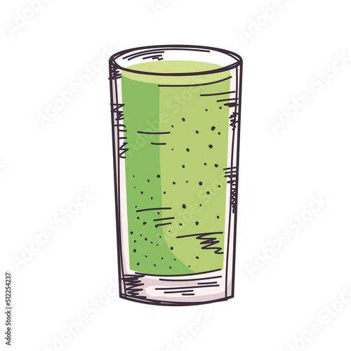green drink glass