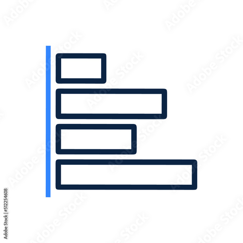 Bar chart or analytics bar icon