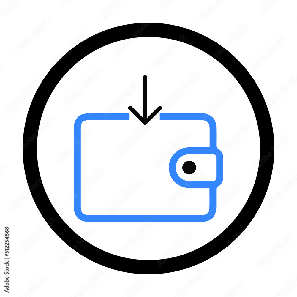 Cash wallet or money shopping icon Cash wallet or money shopping icon