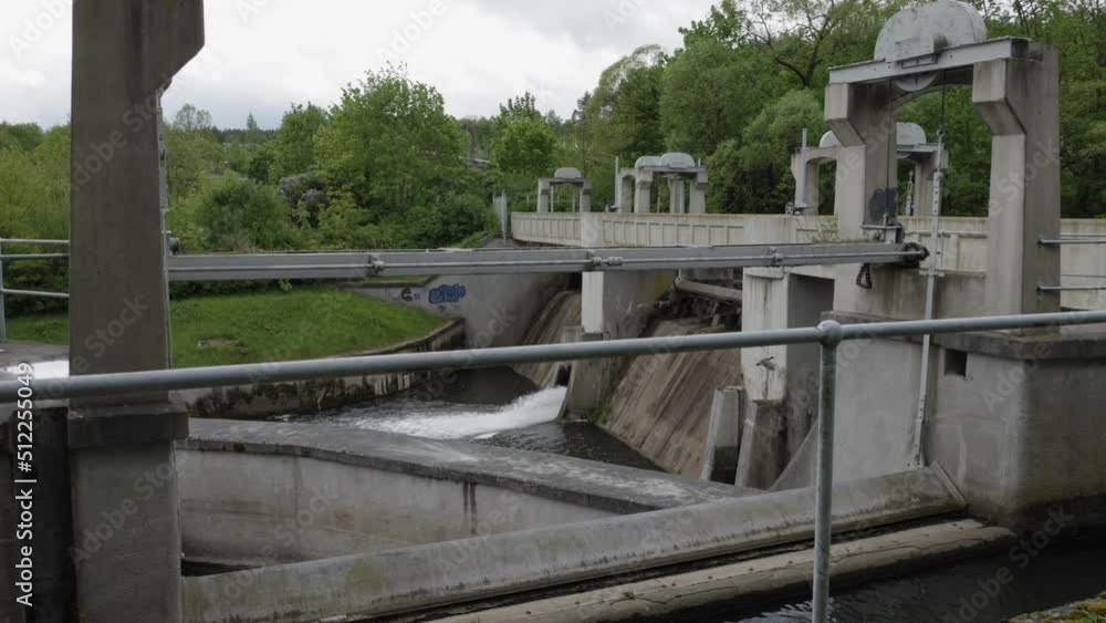 Hydroelectric Power Plant In The Radunia River In Kolbudy, Poland. - wide Hydroelectric Power Plant In The Radunia River In Kolbudy, Poland. - wide
