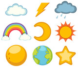 Different weather icons set