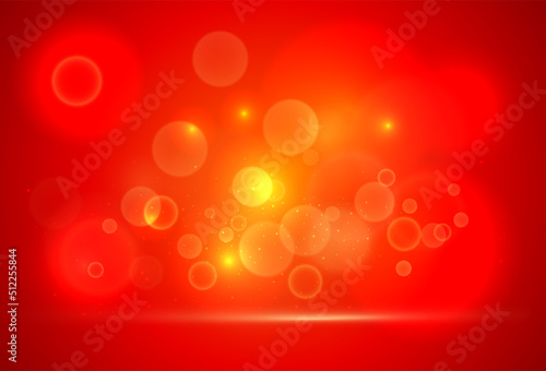 Elegant red bokeh blur light effect background