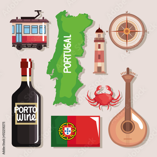 eight portugal country icons