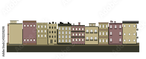 Canvastavla Classic town landscape design illustration
