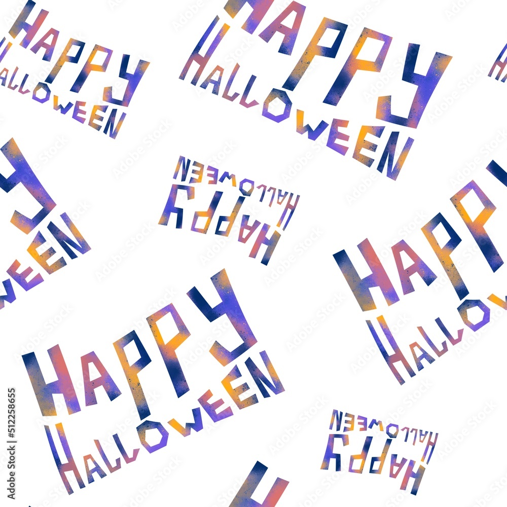 Happy Halloween seamless pattern for wrapping paper and fabrics and packaging and kids and linens Happy Halloween seamless pattern for wrapping paper and fabrics and packaging and kids and linens