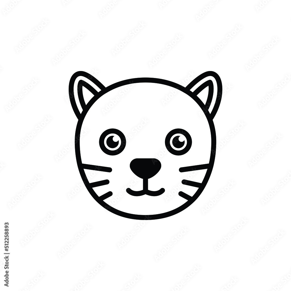 Obraz premium Cat icon vector graphic illustration