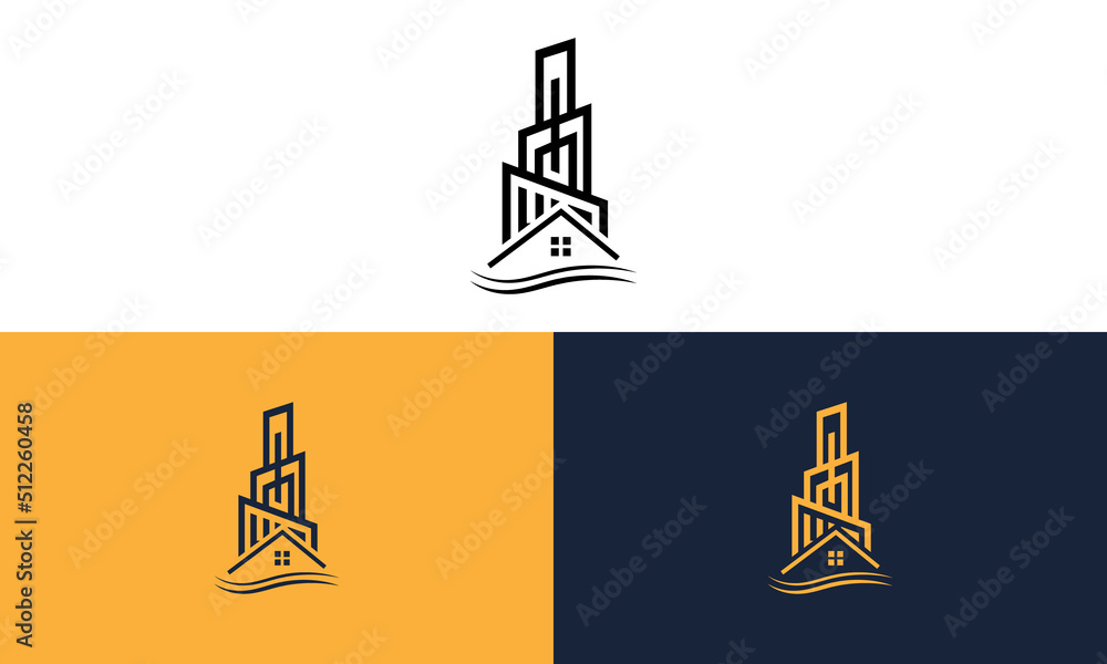 Real Estate Logo Design Vector. Creative building structure architecture, construction. Real Estate Logo Design Vector. Creative building structure architecture, construction.