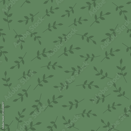 Cute botanical pattern. Seamless background in doodle style