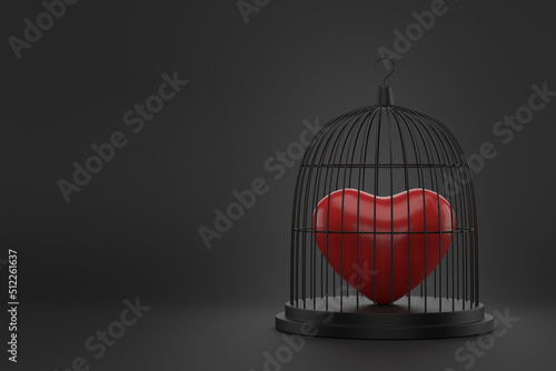 Valentines day background design. 3D rendering.