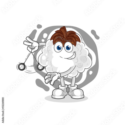 cotton hypnotizing cartoon. cartoon mascot vector