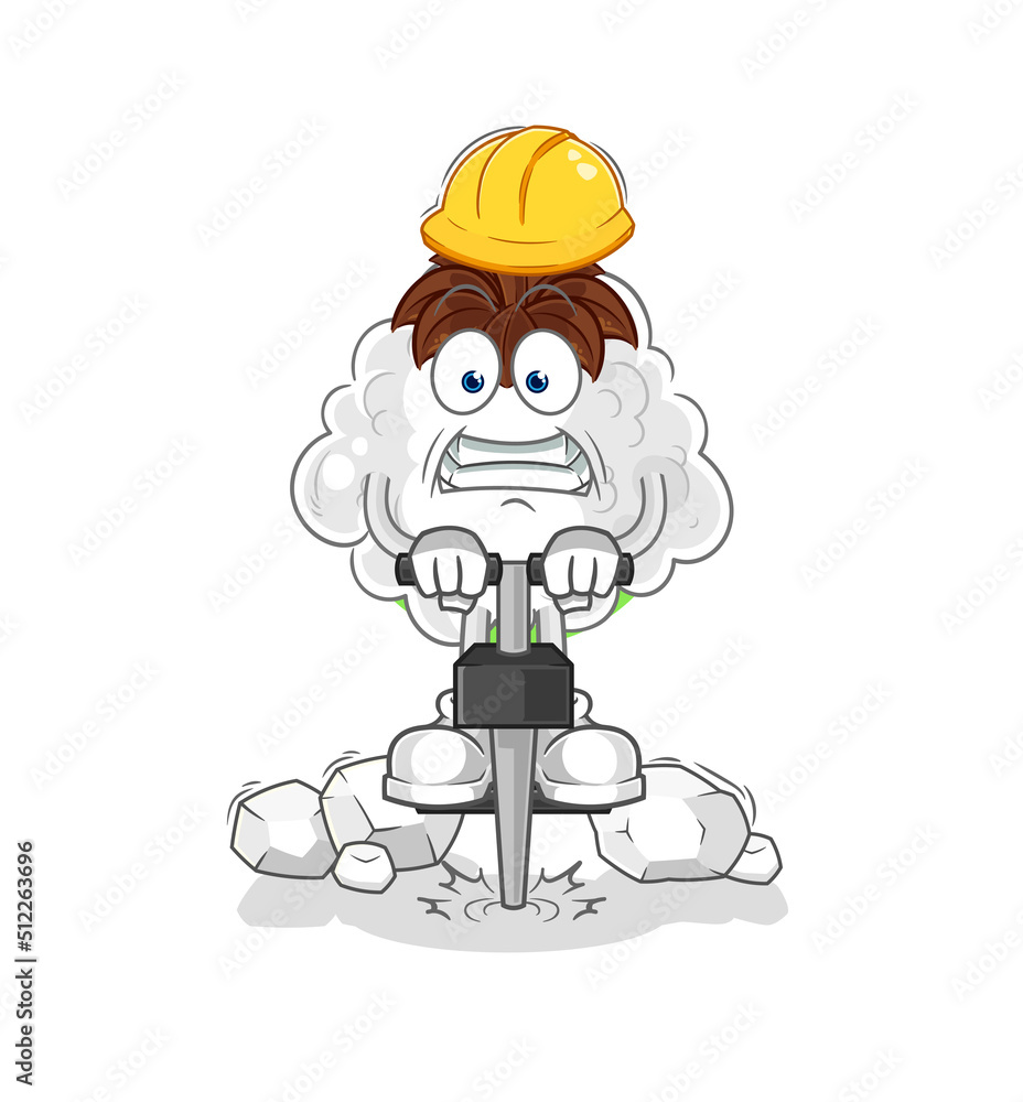 cotton drill the ground cartoon character vector