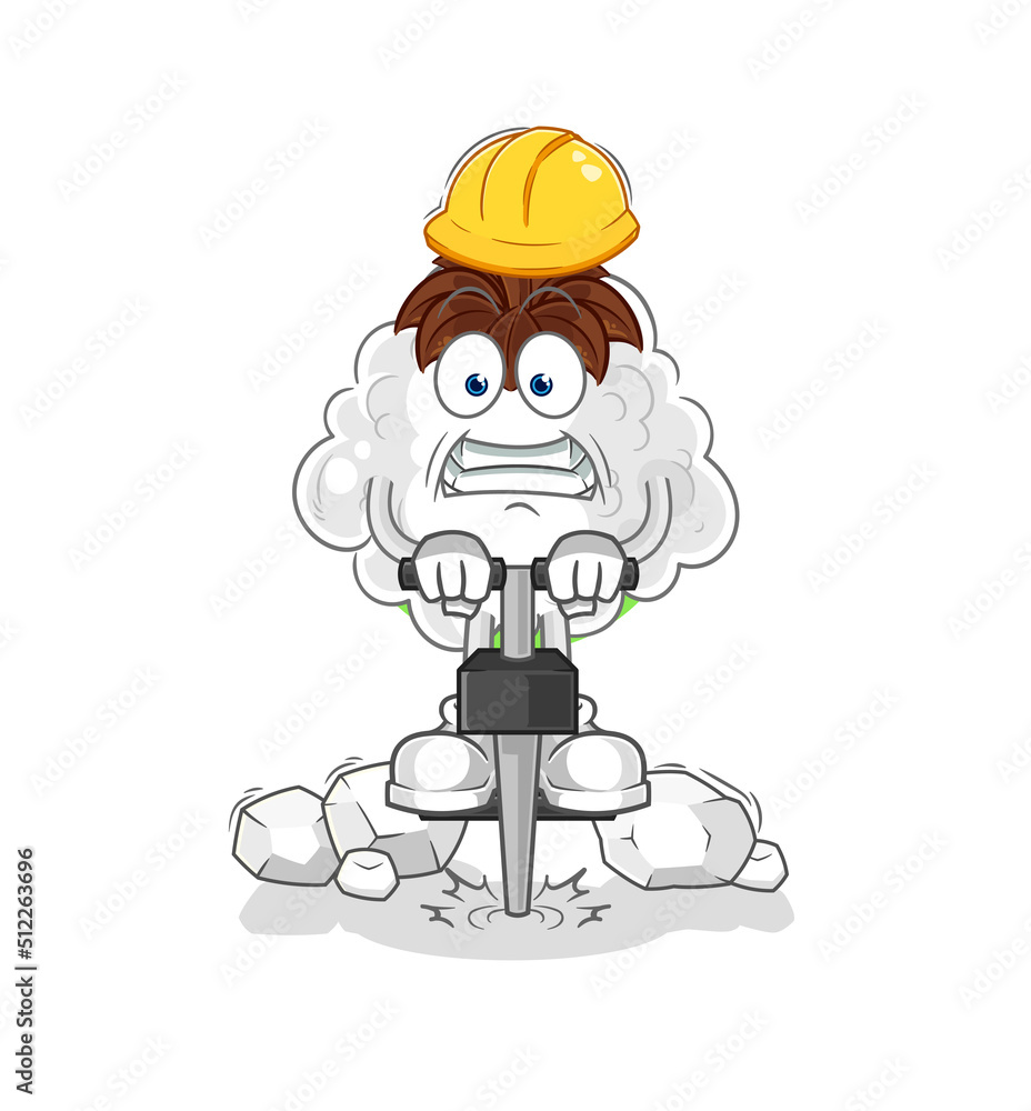 Obraz premium cotton drill the ground cartoon character vector
