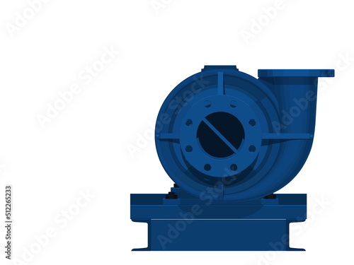 Assy of centrifugal pump in front view photo