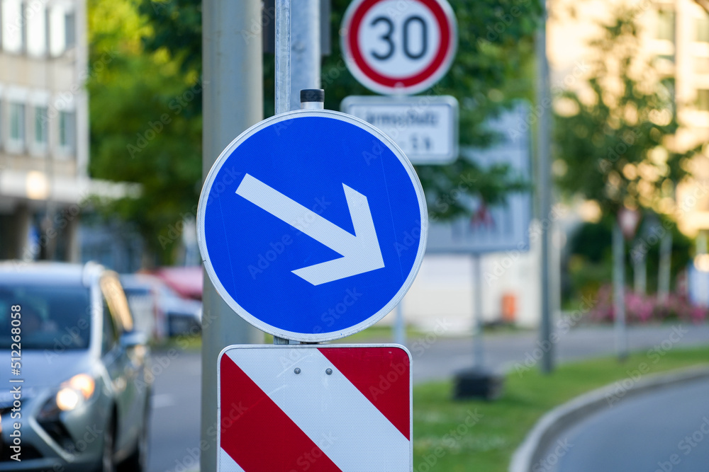 Straßenschilder in Deutschland Stock Photo | Adobe Stock