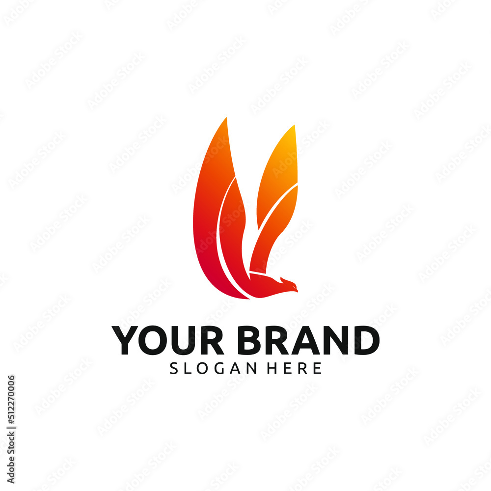 GRADIENT COLOR FLYING BIRD LOGO DESIGN GRADIENT COLOR FLYING BIRD LOGO DESIGN
