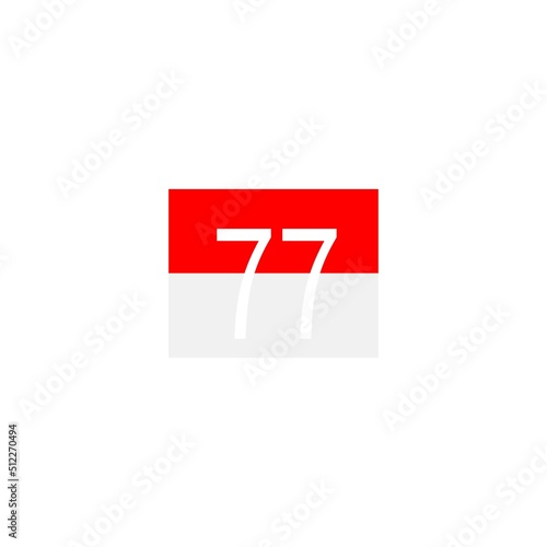 Indonesian flag icon vector illustration element logo